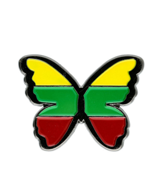 Ženkliukas drugelis Lietuvos trispalvė